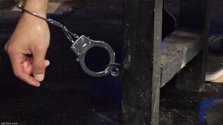 A big black bareback cock for his tight white ass